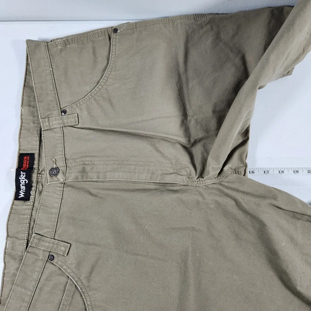 Wrangler Riggs Workwear Mens Tan‎ Ripstop Carpenter Shorts Utility Khaki 40